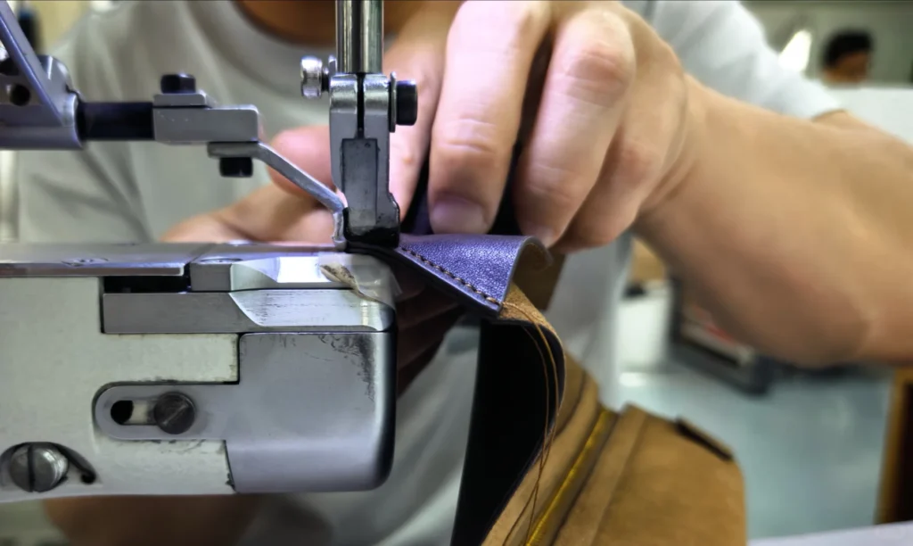 Leather handbag development and manufacturing workshop